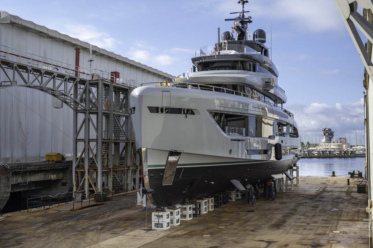Tankoa launches the TX450 in Genoa, a 45-metre superyacht built entirely bespoke for a Middle East owner