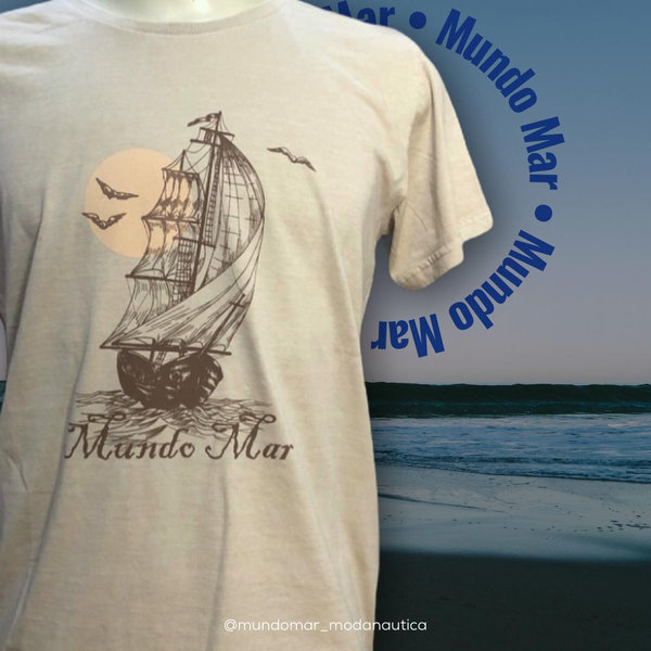 Camiseta Unisex Caravela Mundo Mar